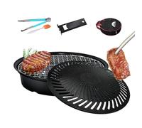 Grill Pan for Indoor Cooking - Non-Stick BBQ Pan Grill Plate | Portable Storage Bag, Stove Grill Camping Picnic Accessories for Indoor Home Backyard Grill