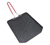Grill Pan with Folding Handle Aluminum Alloy Nonstick Camping Griddle Plate Even Heating for Indoor Outdoor Cooking BBQ Gas Range Grill Panel (Style 1)