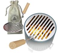 Grill Plate for Solo Stove Mesa XL Bundle- Stainless Steel Grate with Safety Handle for Small Solo Stove Tabletop Fire Pit - Cook & Grill with Your Solostove Mesa XL Accessories by Hickory Summit