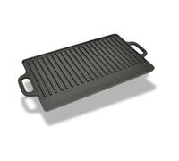 Grill Platter Cast Iron Reversible Tray Barbeque Base Plate Pan vidaXL