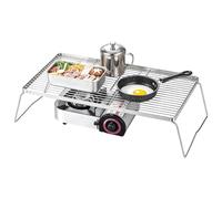 - Grill Portable Foldable Cooking Rack Equipment | Camping fire grill grate for barbecue on an open fire, at home, in the garden, backyard, tailgating and