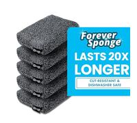 Grill Rescue Multipurpose Forever Sponge Pack - Cut Resistant - Your Ultimate Kitchen Cleaning Solution - Polyurethane Foam - Stain & Odor Resistant Sponge (5 Count)
