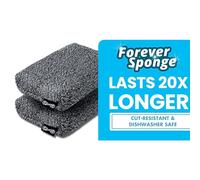 Grill Rescue Multipurpose Forever Sponge Pack - Cut Resistant - Your Ultimate Kitchen Cleaning Solution - Polyurethane Foam - Non-Scratch, Heavy Duty, for Kitchen, Bathroom, and Household (2 Count)