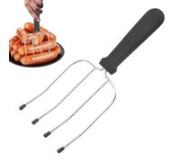 Grill Roaster, Grill Fork - Stainless Steel Meat Fork, Non Slip Roast Chicken Forks for Precision Handling, Camping BBQ Tools for Grilling