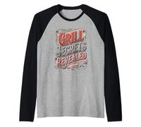 Grill Secrets Revealed Master Backyard Grilling Enthusiast Raglan Baseball Tee
