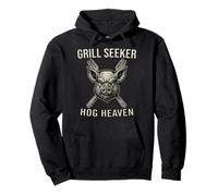 Grill Seeker Hog Heaven Funny BBQ Pig for Men Pullover Hoodie