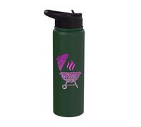 Grill Shape Collage Silhouette Grill Cook Stuff Womens Grill Stainless Steel Insulated Water Bottle