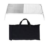 Grill Stand Multifunctional Folding Stainless Steel Outdoor Kitchen Stand, Camping Grill Stand with Storage Bag, Portable BBQ Grilling Table for Camping Trip Travel Fishing RV