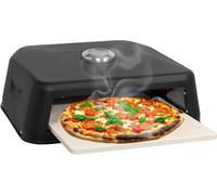 Grill Top Bbq Pizza Oven With Stone And Temperature Gauge, Carry Handle