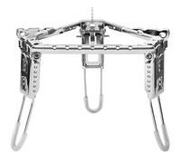 Grill Tripod,Foldable Gas Stove Pot Rack Bracket Canister Stand Fuel Grill Tripod Outdoor Folding Camping Accessory, for camping, backpacking, and barbecues