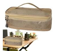 Grill Utensil Caddy - Camping Utensil Organizer | BBQ Tools Storage Bag | Large Portable Mesh Toiletry Bag for Barbecue | Climbing Camping Adventure Beach Traveling Road Trip Picnic