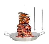 Grill Vertical Skewer - Vertical Barbecue Rack, Vertical Roasting Pans | Brazilian Skewers El Pastor Spit Hack, Stainless Steel Barbecue para Skewers BBQ for Machine Pan Rotisserie Rack