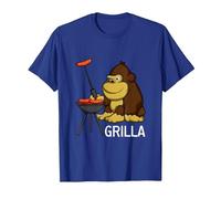 Grilla Pun Illustrator T-Shirt, Men, Royal Blue, XX-Large