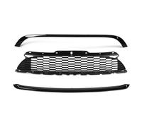 Grille 3Pcs/Set Glossy Black Front Hood Molding Grille Surround Cover Trim Kits For MINI For Cooper R55 R56 R57 R58 R59 S Car Front Grilles