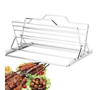 Grille À ôtir Poulet Grille Support Viande Pliable Et églable De ôtissoire En Acier Inoxydable Gadgets Cuisine Support Dinde La Cuisson Du ôtissage Au