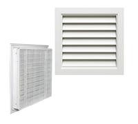 Grille Air Vent Cover with Insect Mesh & Screws - Aluminium Wall Duct Grille for Extractor Fans, Dryers, HVAC | External Ventilation Cover | 200mm, 300mm, 400mm, 500mm, 600mm (12" inches 300mm)