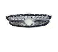 Grille Cover Front Grille Bumper Grill Grid Tuning Body Kit For Mercedes For Benz C Class W205 C205 2014-2018 C180 C200 C260 C250 Car Grille(B Silver)
