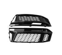 Grille Double Slats 1 Pair Car Front Bumper Fog Light Grille For A4 S4 B9 S-line 2016-2018 Honeycomb Mesh Fog Lamp Cover Grill Brace Covers Grille Guard