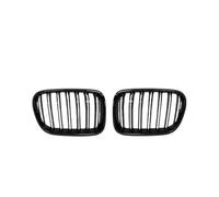 Grille Double Slats 1Pair Front Grilles Matte Gloss Black FOR X3 F25 2010-2013 Replacement Bumper Car Styling Brace Covers Grille Guard