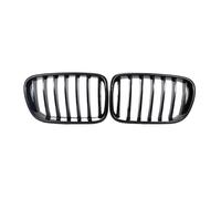 Grille Double Slats 1Pair Front Grilles Matte Gloss Black FOR X3 F25 2010-2013 Replacement Bumper Car Styling Brace Covers Grille Guard