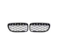 Grille Double Slats Black Front Bumper Grilles For 3 Series E90 E91 2009-2012 Grilles Vehicle Air Inlet Vent Grille Cover Brace Covers Grille Guard