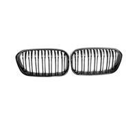 Grille Double Slats FOR 1 Series F20 F21 118i 120i 125i Hatchback 2015-2018 Front Bumper Grille Glossy Black Car Double Line Grill Brace Covers Grille Guard