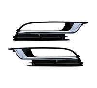 Grille Double Slats For Passat For CC 2013-2016 Auto Left Right Side Front Bumper Fog Light Lamp Frame Grille Cover 35D854661 3C8854662 Brace Covers Grille Guard
