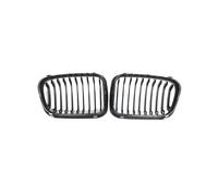 Grille Double Slats Front Grille Glossy Black For 3 Series E46 4-Door 1998-2001 Grill Vehicle Front Grill Mesh Grille Guard Brace Covers Grille Guard