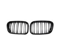 Grille Double Slats Front Hood Grille Bumper Black Shape Grill FOR E53 X5 Pre-LCI 1999-2003 Car Accessories Replacement Part Brace Covers Grille Guard