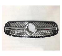 Grille For X253 For Benz For GLC 2019 2020 2021 300 200 220 Tuning Hood Mesh Grid Diamond GT Style Front Bumper Grille Inlet Grill(SD Silvery)