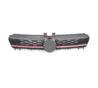 Grille Front For Golf7 MK7 2014-2017 For GTI Style Honeycomb Mesh Car Front Bumper Radiator Grille Center Racing Grill(Red Line)