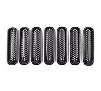 Grille Front For Jeep For Wrangler JK 07-18 Front Grill Insert Grille Cover Mesh Inserts & Headlight Frame Car Accessories(Type B)