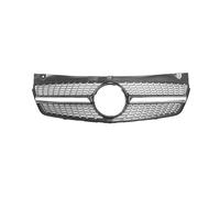Grille, Front Grille Grill Compatible For Mercedes Benz W639 Viano/Vito 2011 2012 2013 2014 Tuning Accessories Diamond Racing ABS Grills(Black)