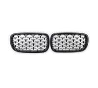 Grille Glossy Black Car Front Grille For BMW X5 F15 F85 2014 2015 2016 Diamond Meteor Style Grill ABS Plastic 1 Pair Radiator Grille