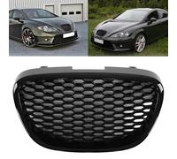 Grille Insert Bumper Mesh Grill Auto Front Grille Black Waterproof Heatproof 1133007 For Seat For Altea 5P 2004-2009 Compatible