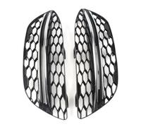 Grille Insert Trims Stripe 2 PCS Car Front Bumper Fog Light Honeycomb Mesh Grilles Cover For Mercedes For Benz C Class W205 C300 2015 2016 2017 2018 Car Front Bumper Grille(Chrome Stripe)