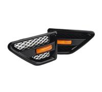 Grille Insert Trims Stripe 2Pcs Car Side Vent Mesh Front Grille For Land For Rover For Freelander 2 LR2 2006 2007 2008 2009 2010 2011 2012 2013 2014 2015 2016 Car Front Bumper Grille(Black)