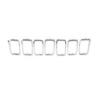 Grille Insert Trims Stripe 7 Pcs Chrome Front Grille Cover Grill Ring Inserts Frame Trims For Jeep For Grand For Cherokee 2017 2018 2019 2020 2021 Front Grille Trim Stripes