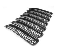 Grille Insert Trims Stripe 7Pcs Car Front Bumper Insert Racing Grill Mesh Grille For Jeep For Wrangler TJ 1997 1998 1999 2000 2001 2002 2003 2004 2005 2006 Front Grille Trim Stripes