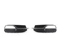 Grille Insert Trims Stripe Auto Left Right Front Bumper Fog Light Grille Grill Cover For A3 For Sline S3 2014 2015 2016 2017 8V3807681 8V3807682 Car Front Bumper Grille(Chrome Black)
