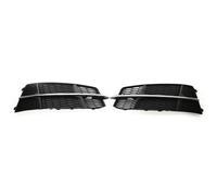 Grille Insert Trims Stripe Auto Left Right Side Front Bumper Fog Light Grille Grill Cover For A6 C7 2016 2017 2018 Car Front Bumper Grille(Chrome)