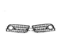 Grille Kidney For A4 For B8 For S-line S4 2009 2010 2011 2012 Lamp GrillStyle Front Bumper Lower Grille Fog Light Grill(Bright Black)