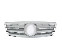 Grille Kidney For M&ercedes B&enz C Class W203 CL 2000-2006 Style ABS Plastic Front Bumper Racing Grille With Emblem(Silver)