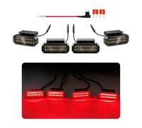 Grille Marker Lamps for Cars, Black Front Lighting Modules, Four Piece Accent Set, Rugged Project Appearance Upgrade Car Grille Marker Lights Front Accent Set Black Housing Decorative Look Vehicle Off