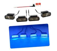 Grille Marker Lamps for Cars, Black Front Lighting Modules, Four Piece Accent Set, Rugged Project Appearance Upgrade Car Grille Marker Lights Front Accent Set Black Housing Decorative Look Vehicle Off