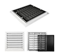 Grille,Wall Mounted White Louvered Vent Grille 25x25cm Air Vent Panel for Bathroom & Commercial Use Concealment Access Hatch for Pipeline Maintenance Durable & Stylish Design