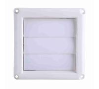 Grille Wall Ventilation Grill, 3 Gravity Flaps with Fly Screen, White Plastic Louvre Vent Cover, Dust Protection Insect Guard, for Wall Ceiling