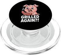 Grilled Again Funny Pig BBQ Humor Summer Barbecue PopSockets PopGrip for MagSafe