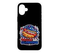 "Grilled And Glorious Patriotic Hot Dog" Case for iPhone 16 Plus
