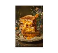 Grilled Cheese Gourmet Kitchen Decorative Art Prints Canvas Poster Wall Art Decor Print Picture Paintings for Living Room Bedroom Decoration 20" L X 30" W
